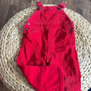 Hannah Andersson red Christmas overalls!